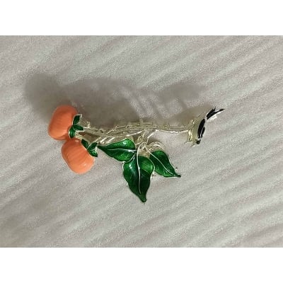 Picture of Spring Hot-Selling Hand-Painted Floral Alloy Hair Clip for Women, Sweet and Girly Style, Claw Clip for the Back of the Head, Shark Clip Hair Accessory