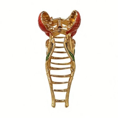 Picture of Fashion Oil-Drip Lychee Hair Clip, Exquisite and Elegant Versatile Fruit Claw Clip, Vintage Women's Hair Accessory-Lychee
