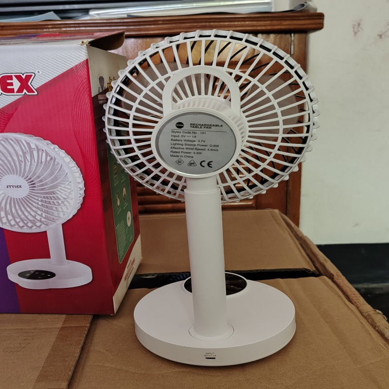 Picture of Stylex Rechargeable AC/DC Fan | Stylex রিচার্জেবল ফ্যান 4000 mAh ব্যাটারী। 