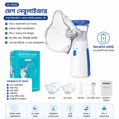 Picture of Rechargeable Mesh Nebulizer JSL W302 for Instant Relief & Kid Friendly portable mesh Nebulizer 