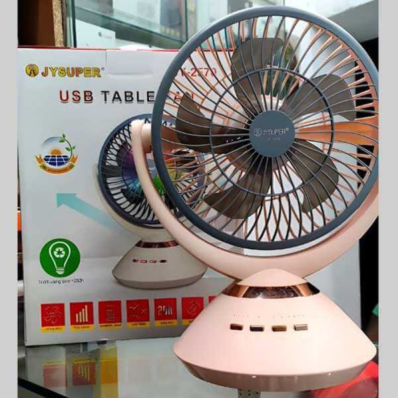 Picture of JYSUPER 2570 rechargeable High Speed fan with RGB light | শক্তিশালী বাতাস + লং ব্যাটারি ব্যাকআপ
