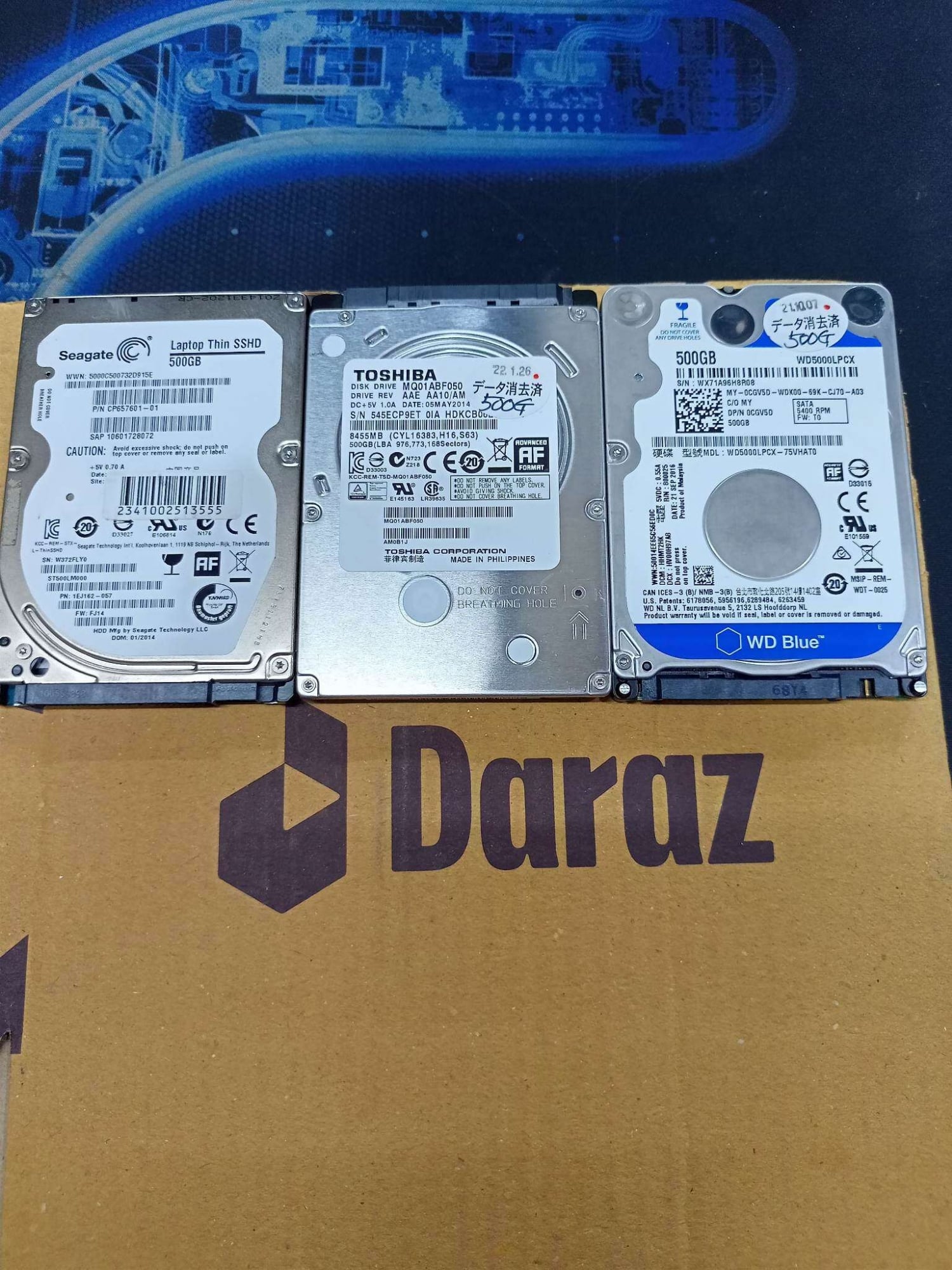 Picture of 500 GB laptop hard drives -toshiba- seagate-hgst-samsung others