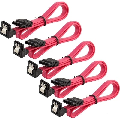 Picture of 5 PCS Sata Data Cable -  Red- black -Yellow - Multicolor