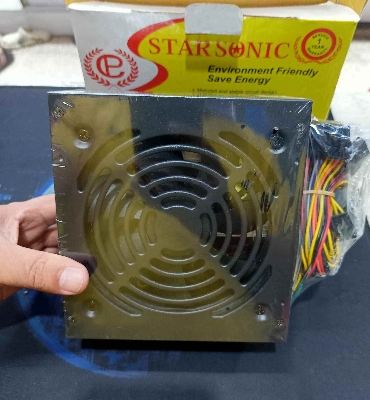 Picture of 500W Power Supply with big fan For CPU  - black - Silver