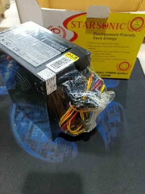 Picture of 500W Power Supply with big fan For CPU  - black - Silver