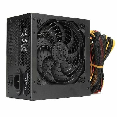 Picture of 450W Power Supply For computer C PU - black - Silver with 1 year warranty