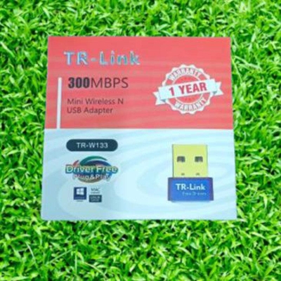 Picture of TR - Link 300 MBPS Mini Wireless N USB Adapter - Driver Free for Laptop & Desktop computer- 1 year warranty - Gold