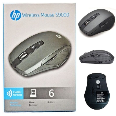 Picture of HP_Wireless Mouse- S9000  used For Desktop & Laptop - with 1 year  warranty - Black