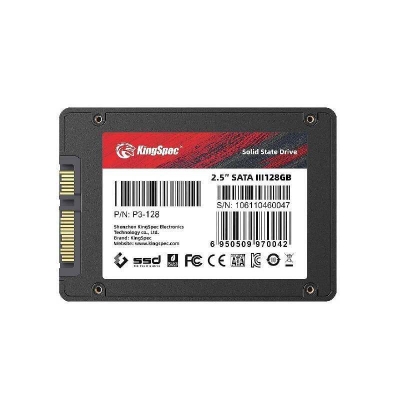 Picture of KING SPEC  128 GB -2.5 " high Speed Sata ||| SSD Internal Solid State Drives with 3 years warranty - 128GB - Black