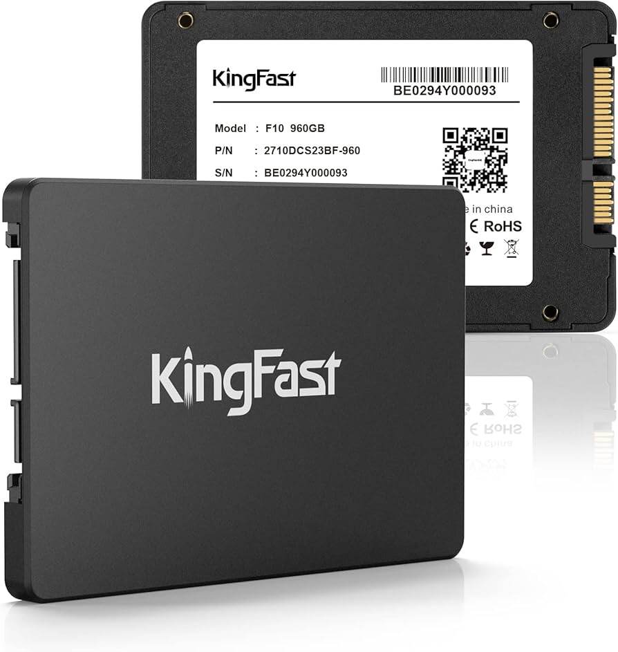 Picture of 512 GB SSD KING FAST Sata III 2.5" Internal Solid State Drives - With 3 years  Re placement warranty - Black