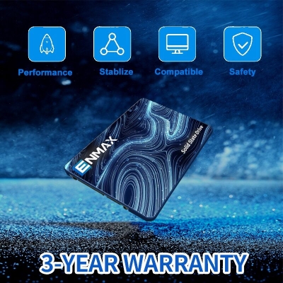 Picture of Enmax 128GB 2.5" Sata III Laptop & Desktop SSD with 3 Years warranty - 128GB - Black