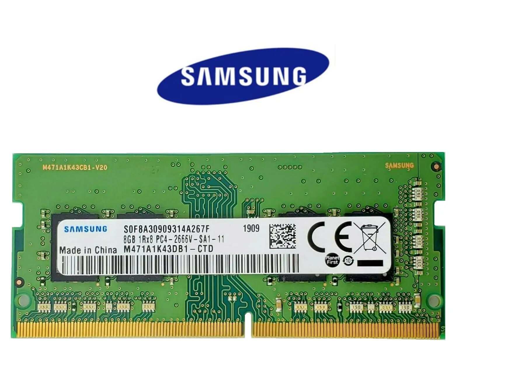 Picture of 8 GB DDR4 RAM PC4-21300 -2666V -260 PIN SODIMM Laptop RAM samsung - others - korean With 2 Years waranty