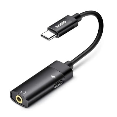 Picture of ESR USB Type C Headphone Adapter, 2-in-1 USB C to 3.5 mm