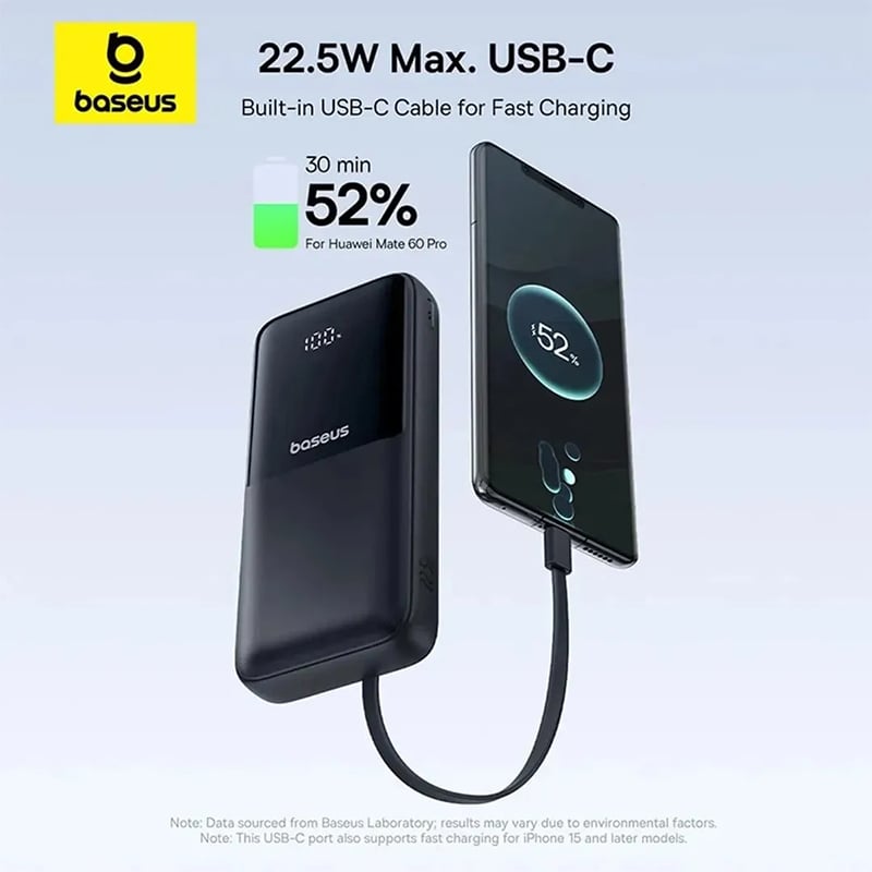 Picture of Baseus Lipow 20000mAh 22.5w Dual Cable Powerbank