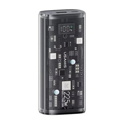 Picture of USAMS 9000mAh Transparent Digital Display Power Bank PD20W+QC3.0 Dual-port