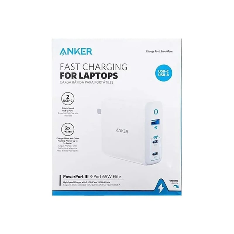 Picture of Anker PowerPort III 3-Port 65W Elite Charger (A2034)
