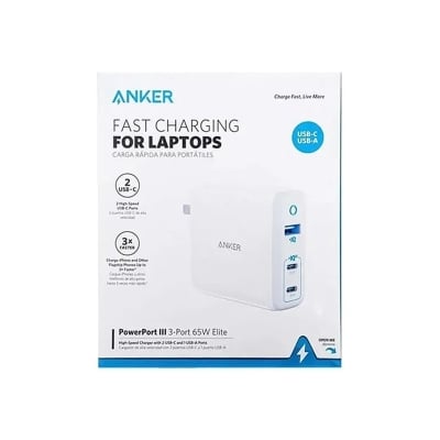 Picture of Anker PowerPort III 3-Port 65W Elite Charger (A2034)