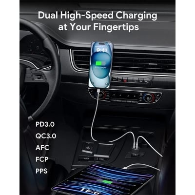 Picture of AUKEY CC-Y23 Enduro Dual 65W 2-Port Car Charger