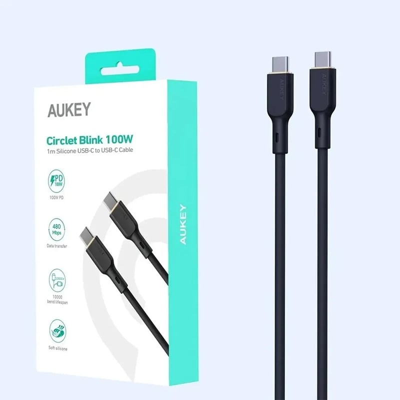 Picture of AUKEY CB-KCC101 Circlet Blink 100W Aramid Fiber Core USB C to USB C Cable PD Cable