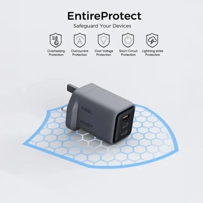 Picture of Aukey PA-C5 Comet Mix 3 100W PD Wall Charger with GaN Technology