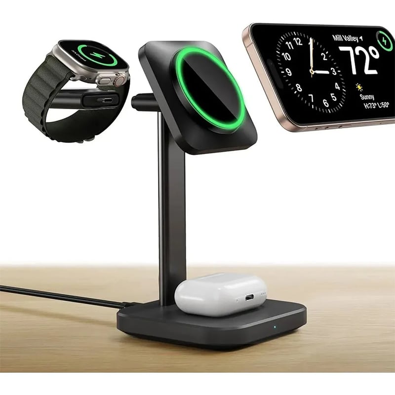 Picture of ESR 3-in-1 MagSafe Charging Station Set for Apple Watch, iPhone and AirPods- MFI Certified