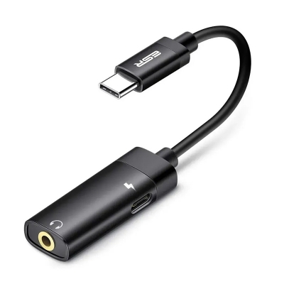Picture of ESR USB Type C Headphone Adapter, 2-in-1 USB C to 3.5 mm