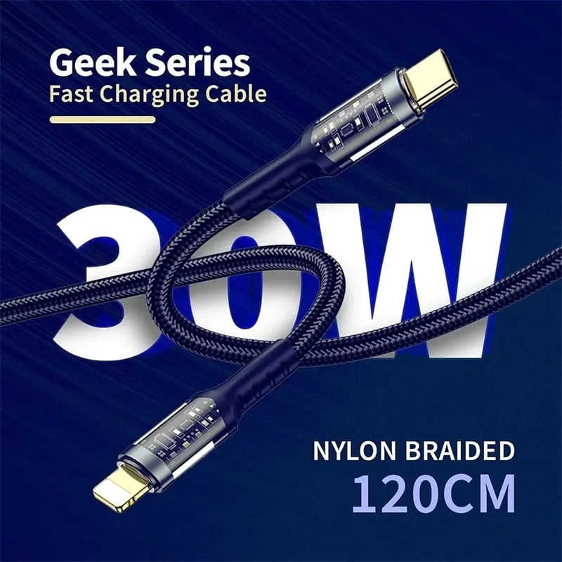 Picture of WiWU Geek Series Wi-C016 30W Type-C To Lightning Fast Charging Cable