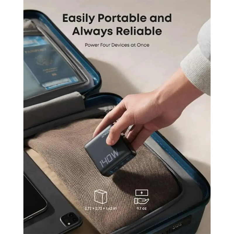 Picture of Anker Charger 140W, 4-Port, PD 3.1 with USB-C Cable-Global Official