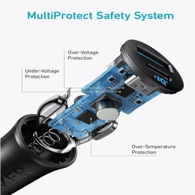 Picture of Anker Car Charger 30W 2 Ports - Black