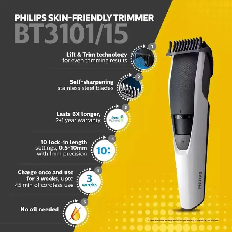 Picture of philips-bt3101-beard-trimmer-series-3000-for-men
