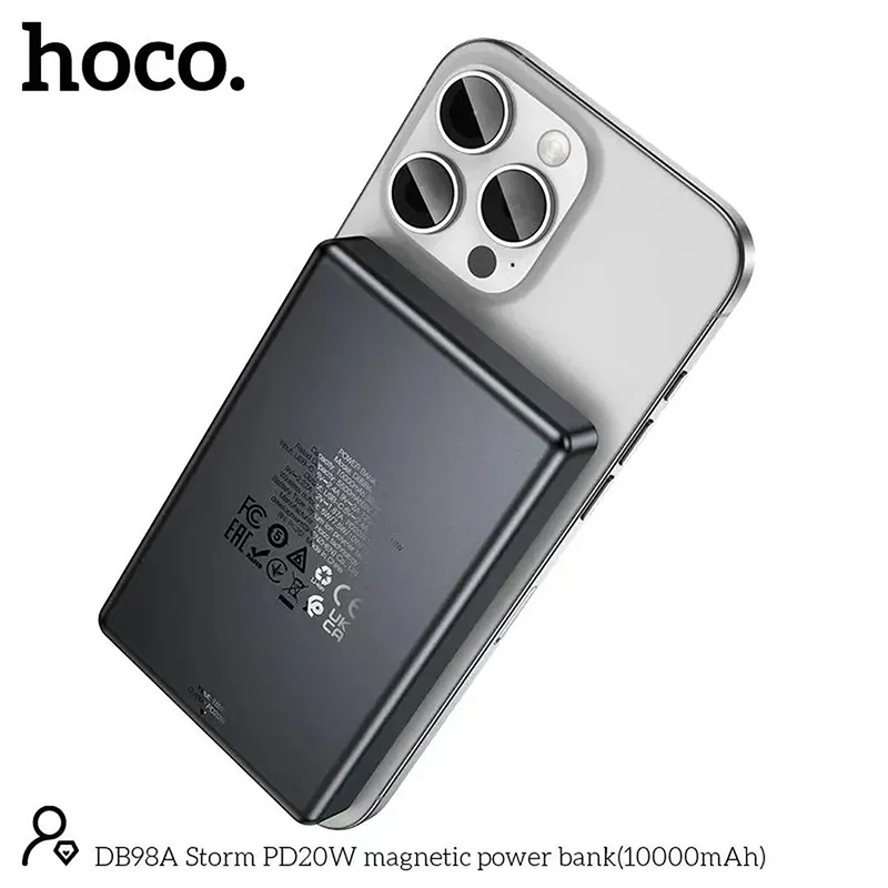 Picture of Hoco DB98A Storm PD 20W 10000mAh Slim Magnatic Power Bank