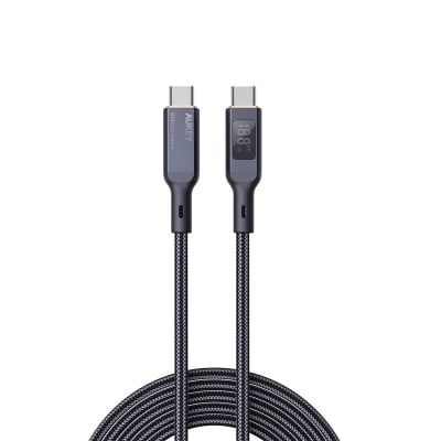 Picture of aukey-cb-mcc101-circlet-blink-100w-nylon-braided-usb-c-to-c-cable-with-lcd-display