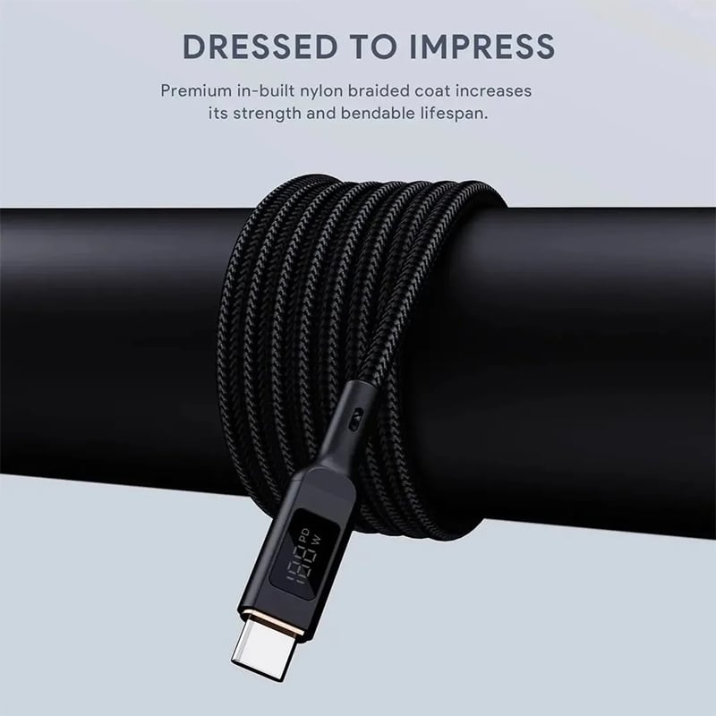 Picture of aukey-cb-mcc101-circlet-blink-100w-nylon-braided-usb-c-to-c-cable-with-lcd-display