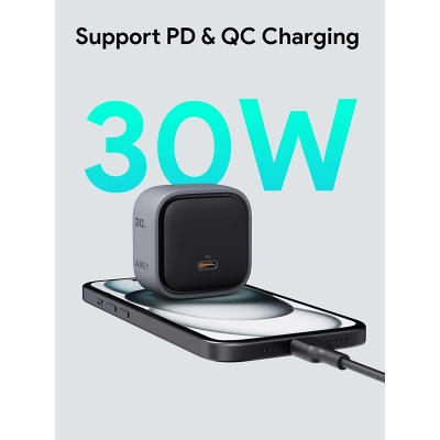 Picture of Aukey PA-C1 Comet Super Compact 30W PD GaN Wall Charger with PPS