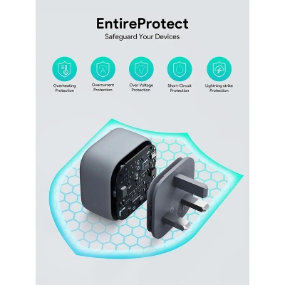 Picture of Aukey PA-C1 Comet Super Compact 30W PD GaN Wall Charger with PPS