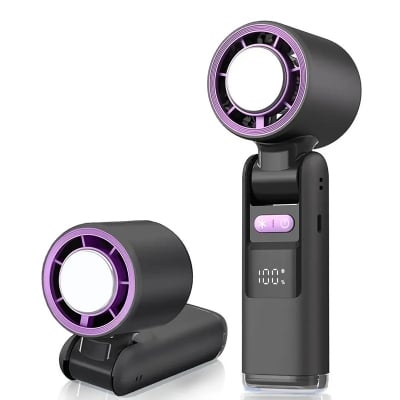 Picture of K801 Handheld Foldable Cooling Fan with LED Display