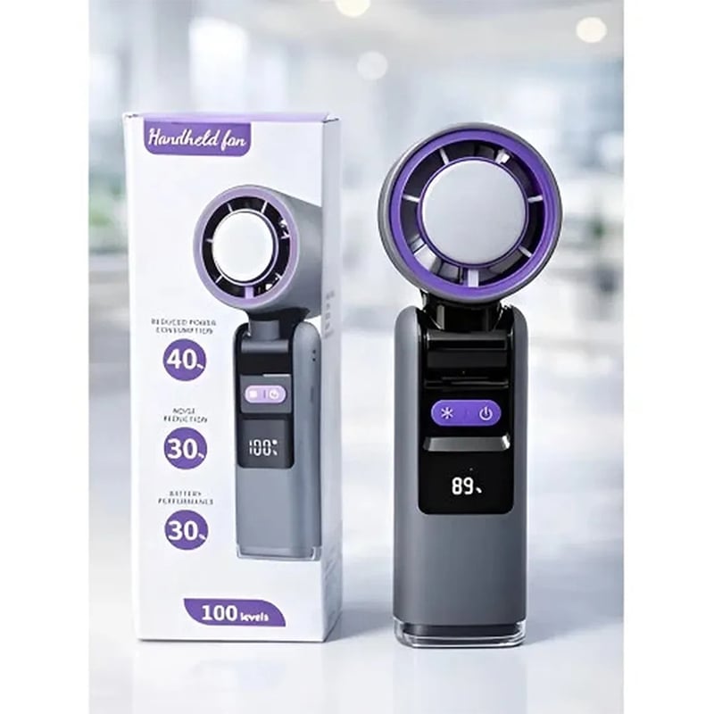 Picture of K801 Handheld Foldable Cooling Fan with LED Display