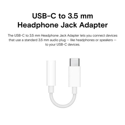 Picture of Genuine Apple USB-C to 3.5 mm Headphone Jack Adapter