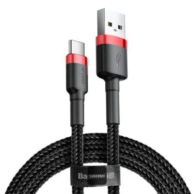 Picture of Baseus Cafule Series USB-A to Type-C Cable - 2A Fast Charging & 480Mbps High-Speed Data Transfer, Nylon Braided