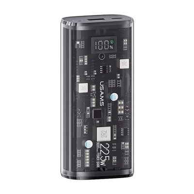 Picture of USAMS 9000mAh Transparent Digital Display Power Bank PD20W+QC3.0 Dual-port