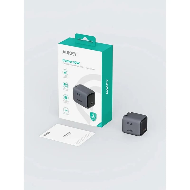 Picture of AUKEY Comet 30W PD Wall Charger Foldable with GaN Technology