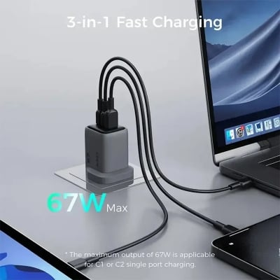 Picture of AUKEY PA-C3 Comet Mix 3 67W PD Wall Charger with GaN Technology