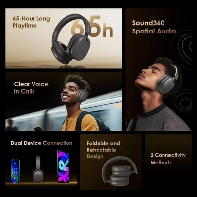Picture of Oraimo BoomPop Lite ENC Over-Ear Wireless Headphones