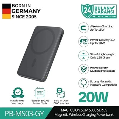 Picture of aukey-magfusion-5000-slim-5000mah-magnetic-wireless-charging-power-bank-pb-ms03