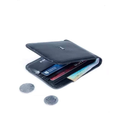 Picture of YSL Brand Luxury Short Slim Male Purses Money Clip Credit Card Money Portfel Wallet LC-338 - Black