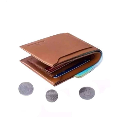 Picture of Men Wallets Mens Jeep Wallet with Coin Bag Small Money Purses New Design Dollar Slim Purse Money Clip Wallet LC-335 - Brown