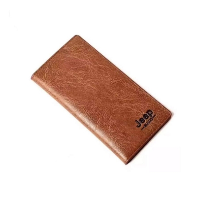 Picture of Jeeo Brown Long High quality Stylish Artificial Leather wallet for men LC-505 - Brown