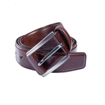 Picture of Brown artificial Leather Formal Belt For Men brown color - Brown