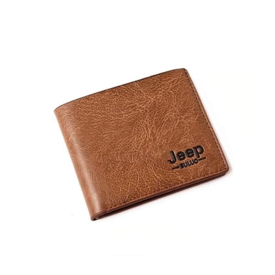 Picture of High Quality Short Jeep Buluo Purse Dompet Men Bag Wallet Professional - Brown