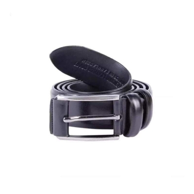 Picture of Black artificial Leather Formal Belt For Men black color - Black 